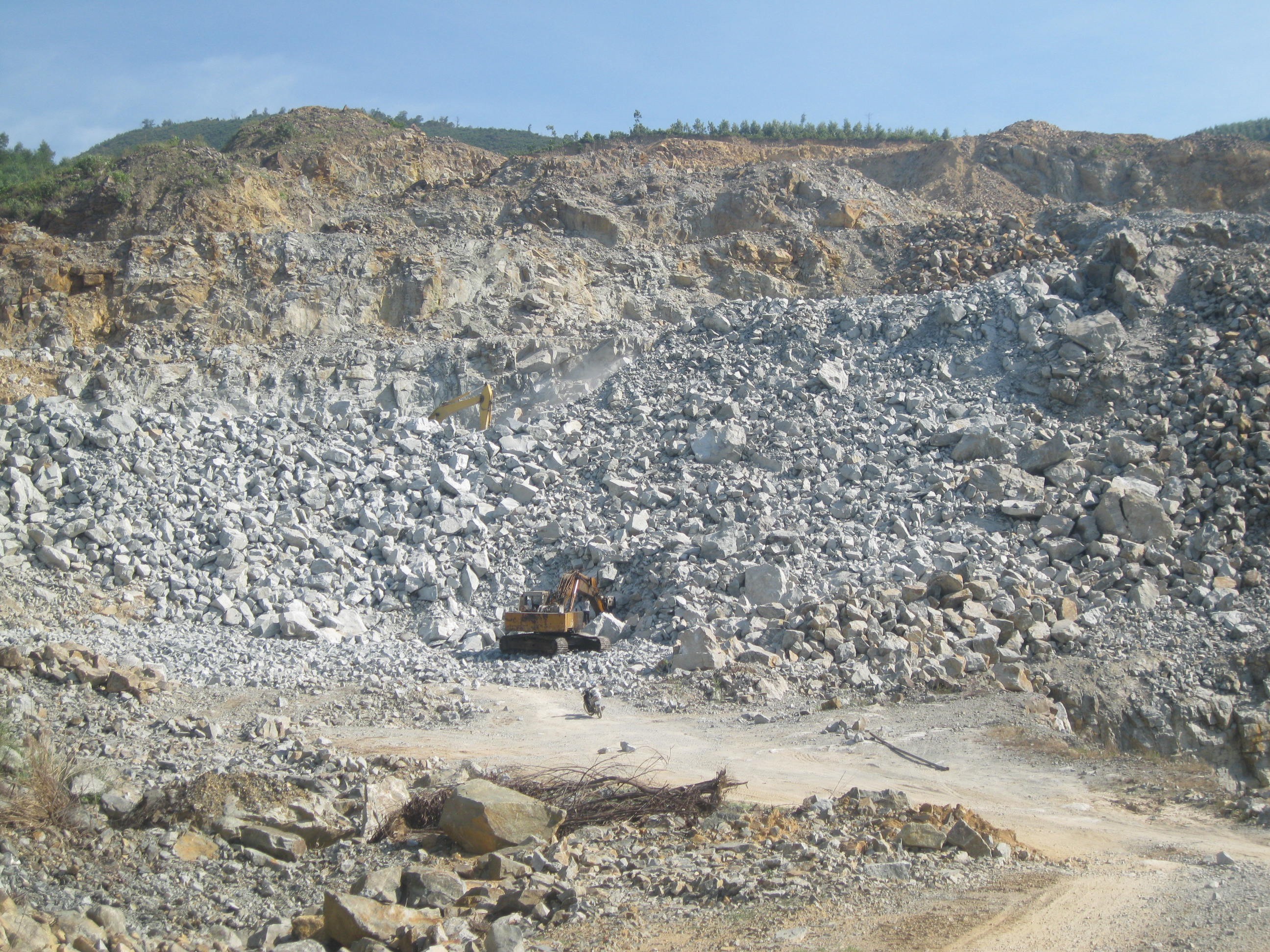 Khu vực mỏ khai thác